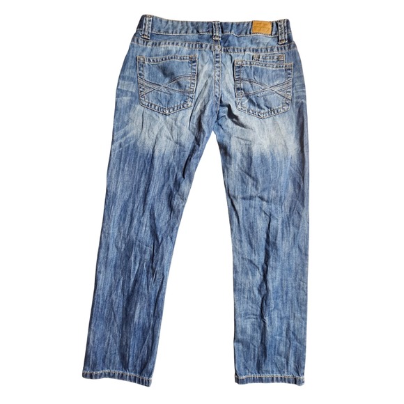 Aerospostale‎ Kylie Boyfriend Jeans Distressed Mid Rise 7/8 Whiskered Cotton - Picture 6 of 9